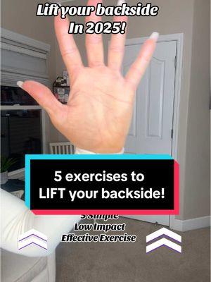 5 simple, low impact exercises to LIFT your backside! #glutes #exercises #backside #bubble #lift 