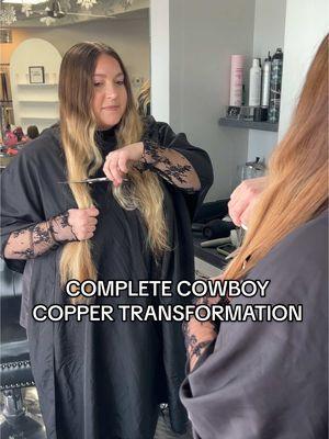 Hair holds memories so cut it & change it ✂️✂️ Cowboy copper created using @pravana  #hairstylist #cowboycopper #hairtransformation #haircut #illinoishairstylist #chicagohairstylist 