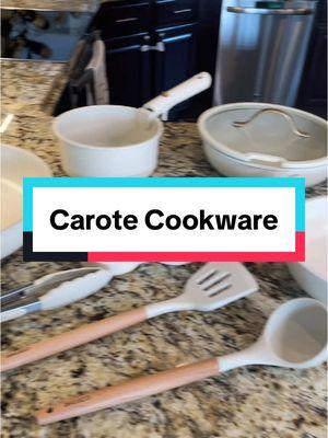 Elevate your kitchen with this 19 piece set from Carote in the gorgeous cream white! Very convenient with removable handles, easy to clean, non-stick durable granite coating, and non-toxic, chemical free materials. Oven and dishwasher safe. Makes cooking and cleanup easier!@Carote USA #fypage #carote #carotepotsandpanset #healthycooking #dishwashersafe #ovensafe #tiktokfinds #TikTokShop #tiktokmademebuyit #foryoupage #cookware #highquality #nonstick #nonstickpans #kitchenware #potsandpans #kitchenessentials #homecooking #cookwareset #cooking 