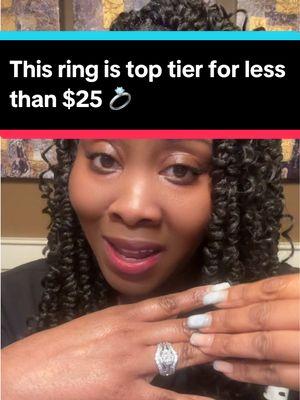 This ring is absolutely beautiful and one will ever know the difference. The quality is top tier #weddingtiktok #weddingtok #weddingring #rings #sterlingsilver #heproposed #weddingbliss #weddingbling #holidaytiktok 