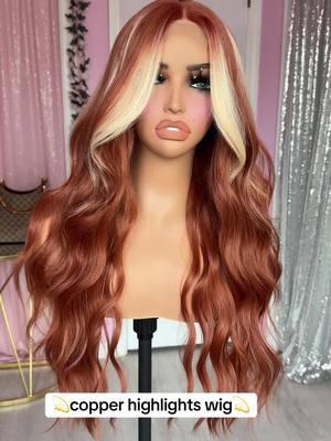 Copper wig  . #copperwig #copperhair #wigtok #peluca #naturalwigs #wigsforhairloss #syntheticwig #wiglover #shortwig #gluelesswigs #fyp #haircrown #wigs 