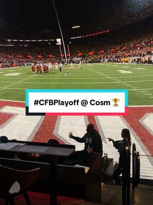 If your’re not at the game, be at Cosm! 🏈🏆 #Cosm #CFBPlayoff #NCAA #HolidaysAtCosm #SharedReality 