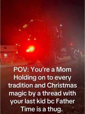 I will do WHATEVER I HAVE TO DO LOOKING LIKE I CRAWLED OUT OF A DITCH just so my girl can see FIRE TRUCK SANTA! #MomsofTikTok #christmas #firetruck #holdingon #santa #traditional #moms #momsatchristmas #wait 