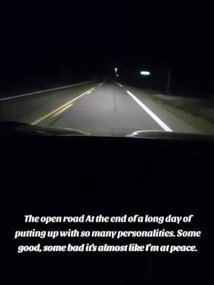 The open road is where I feel at peace after a long day of work#longdays #worklife #itsalliknow🦾 #gettingthatmoney🤑 #onlyoneleft #ifeelatpeace #gregsvibes #gregtiktok #MentalHealth #anxietyrelief #GodsPlan #iamtherealak #holdtight @I am Therealak @AK 