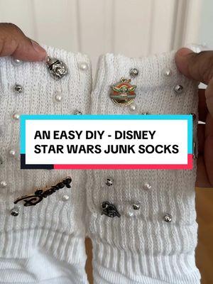 Making #Disney junk socks but make it #starwars ⭐️ can’t wait to wear these on #riseoftheresistance #disneysocks #junksocks #diyjunksocks #disneydiy #disneyparks #disneyadult #disneyworld #waltdisneyworld #blackdisneycreators #blackgirldisney 