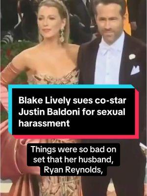 Actor Blake Lively accused her "It Ends With Us" co-star Justin Baldoni and the studio behind the film of sexual harassment in a bombshell complaint announced on Saturday. An attorney for Baldoni and Wayfarer Studios called the allegations false and outrageous. #news #movie #blakelively #justinbaldoni #itendswithus 