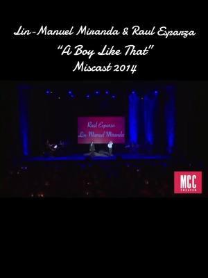 For the 2014 Miscast Gala, Lin-Manuel Miranda & Raul Esparza performed “A Boy Like That” from West Side Story!  🎥 - @MCC Theater #linmanuelmiranda #raulesparza #aboylikethat #westsidestory #miscast #anita #maria #broadway #musicaltheatre #musical #broadwaytiktok #fyp 