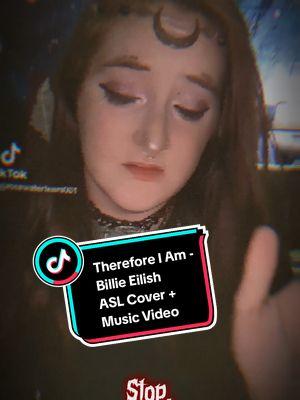 #CapCut Therefore I Am - @BILLIE EILISH  ASL Cover/Music Video  "Cogito, ergo sum" ("I think, therefore I am") ~René Descartes, Philosophy Eilish has said that this song, while admittedly a little mean, is very open to interpretation and was curious to see what people would come up with. Show me proof of life: What do you think? 😉 #asl #signlanguage #aslcover #aslmusicvideo #aslrepresentationinsocialmedia #notateacher #letdeafteach #deaftok #deaftiktok #deafcommunity #platformdeafcreators #access #captioning #interpreter #captionyourcontent #captionyourvideos #music #billieeilish #thereforeiam #opentointerpretation #pop #randb #electropop #cogitoergosum #renédescartes #cosplay #occosplay #masktok #maskedwomen #aslxcosplay #aslxmasktok #rosewatertears #furies #scorplings #fyp #fypツ