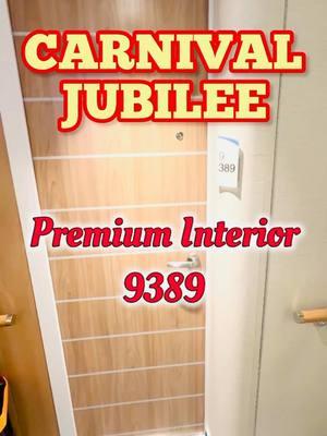 Carnival Jubilee Premium Interior Stateroom 9389. This room was very quiet, spacious for an interior, located mid-ship, and close by the elevators. I would recommend it and stay in it again! #carnivalcruise #carnivaljubilee #cruisetok #cruiserooms #cruiselife #cruisefun #cruisewithblake