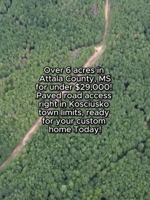 Over 6 Acres of MISSISSIPPI Land for Sale with Fresh Black Top & Utilities for $28,900 #land #landforsale #landforsalebytheowner #mississippi #mississippiland #mississippilot #mississippirealestate #mississippiproperty #alabama #louisiana #tennessee 