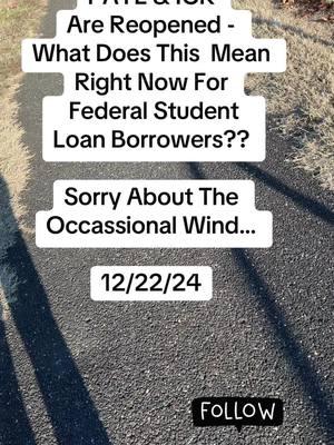 PAYE & ICR Reopened For All Federal Loan Borrowers… #studentloans #s#studentloandebts#studentloanforgivenessstudentloan #usdeptofed #paye #idrplans #idr #icr #idrplan #pslf #parentplusloan 