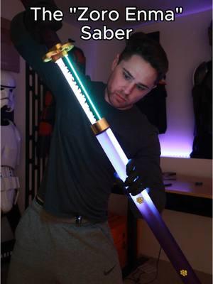 The new Zoro saber by @Neosabers The design matches the legendary character and has all the elements of a samurai hilt. What is even better is how safe it is with the technology of a lightsaber. #unboxing #starwars #lightsaber #zoro #samurai 