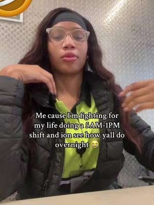 Oml I wouldn’t survive overnight 😭#fyp #mariahsimone #relatable #security #overnight #morningshift #warehouse #allieduniversal #tired #bigtimerush #imreadytogo 