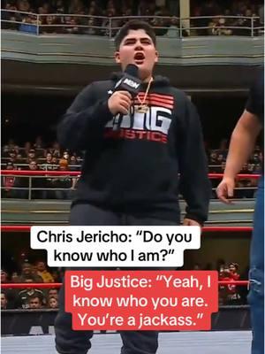 Big Justice 😳😅 (via @All Elite Wrestling) #WWE #chrisjericho #bigjustice #costcoguys 