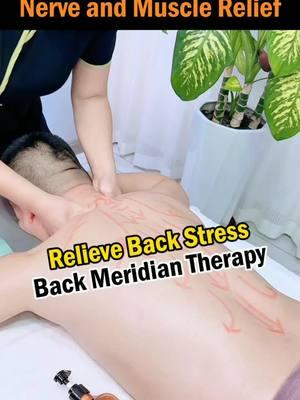 Back Massage for Nerve and Muscle Relief
 
 Back meridian massage is a powerful technique that promotes health by stimulating the body’s natural energy pathways. This massage improves blood circulation, enhances nerve function, and reduces tension caused by stress and poor posture. It effectively alleviates back pain, shoulder stiffness, and muscle soreness while supporting the nervous system for better sleep and emotional balance. Regular back meridian therapy benefits digestion by boosting gut motility and helps maintain hormonal health for women by easing menstrual discomfort. Additionally, it rejuvenates skin by promoting oxygen flow and stimulates the immune system, leaving you revitalized and energetic.
 Precaution: 
 Avoid applying excessive pressure on the spine. Back massage is not recommended for individuals with skin injuries, allergies, pregnant or breastfeeding women, children, fractures, severe osteoporosis, severe cardiovascular disease, severe varicose veins, thrombophlebitis, or those with heart, lung, liver, or kidney diseases.
 
 #backmeridianmassage #backhealthtips #meridiantherapy #painrelief #stressreduction #musclerelaxation #naturalenergyflow #improvedcirculation #nervebalance #digestivesupport #hormonalhealth #sleepimprovement #skinrejuvenation #immunesystemboost #mentalclarity #posturecorrection #backpainremedy #holistictherapy #energypathways #emotionalstability