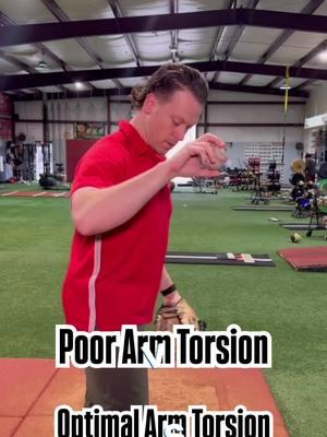 Poor Arm Torsion vs. Optimal Arm Torsion ⚾💥 Your arm path could be holding you back. Let’s break it down: ❌ Poor Arm Torsion: 	•	The arm just extends back and pendulums forward. 	•	This fails to properly stabilize the scap and sync the arm with the trunk movements.  	•	Without tension and stability, energy transfer is inefficient, and velocity suffers. ✅ Optimal Arm Torsion: 	•	The arm stays in flexion, initially loading the scap. 	•	Moves from internal to external rotation, building tension for stability to optimal trunk energy transfer.  	•	Creates the perfect funnel for energy as the arm launches into internal rotation and elbow extension, transferring power from the trunk to the ball at release. 🚀 Mechanics matter. The right arm torsion can mean the difference between average and elite performance while protecting your arm from unnecessary stress. 🔗 Learn how to optimize your arm path at TopVelocity.com #TopVelocity #ArmTorsion #ThrowGas #PitchingMechanics #BaseballTraining #ElitePitcher #KineticChain #ArmHealth #BaseballDevelopment #PitchingVelocity #TrainSmart #ThrowHard 