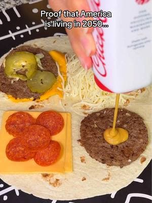 Proof that America is living in 2050, would you try this? #food #eating #mukbang #burger #burrito #cheese #cooking #satisfy #pizza 