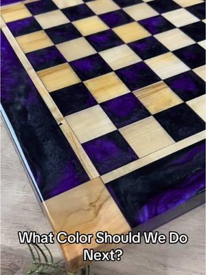 Replying to @Steven Black928 What Color Should We Do Next? #woodworking #resin #epoxy #epoxyresin #epoxyart #epoxyresinart #chess #chesstok #chessboard #chessboards #chesstiktok #chessmaster #DIY #diyproject #TikTokShop #tiktokshopyearendsale 