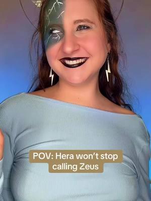 Yes I KNOW there was no phones in #Greekmythology  but I thought this was funny so we are just gonna have to pretend. 😂😂 #fyp #femzeus #femalezeus #zeus #hera #dysfunctionalcouple #cosplay #cosplayer #acting #actress #funny #pov #au #alternateuniverse #greekmythology #greekmythologytiktok #greekmythologystories #genderbendcosplay #genderbendcosplayer #makeup #makeupartist #storytelling 