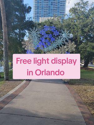 Take the kids to this free light display this holiday season Christmas in Orlando Christmas light displays orlando things to do #orlandochristmas #orlandochristmaslights #lakeeolapark #christmaslightdisplay #christmaslights 