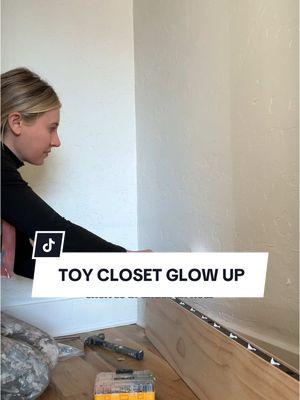 SAD BEIGE CLOSET ——> ELSA TOY FORT! My new favorite room?? #homeremodel #toycloset #painting #roomremodel #homeimprovement #diyhome #girlconstruction 