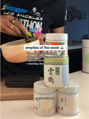 a very very very solid empties of the week 😮‍💨 #matcha #matchatok #matchalover #matchareview #matcharecommendations #marukyukoyamaen #ippodotea 