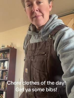 Bibs!!! Get ya some!!!! Cozy and can move! And your clothes stay clean underneath! #carhartt #onthego #choresinthishouse #cattle #warm 