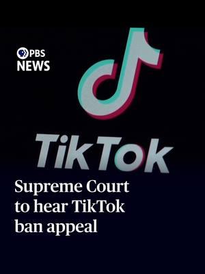 Supreme Court to hear TikTok ban appeal The Supreme Court this week agreed to hear an appeal from TikTok over the federal law that could lead to a ban on the social media app. The law was passed in April with bipartisan support in Congress over national security concerns given the company is Chinese-owned. TikTok’s Chinese parent company, ByteDance, was given until January 19 to sell the app to a non-Chinese owned company. ByteDance says the federal law violates freedom of speech rights under the First Amendment.   Oral arguments before the Supreme Court are now set for January 10. #tiktok #tiktokban #tiktokusban #usban #ustiktok #bytedance #tiktokupdate #freespeech #socialmediaban #pbsnews #newshour #pbsnewshour #tiktoknews #tiktokbanappeal