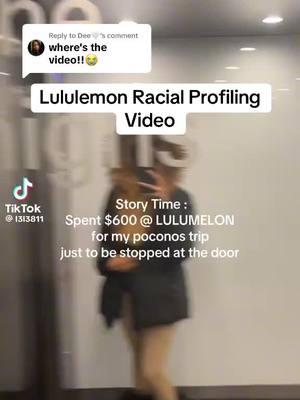 Replying to @Dee🤍NOT MY VIDEO… For those that keep asking in the comments, here’s part 1 of the video. The creator deleted the second part from her page that showed the workers & police officers at the register with her. Original creator’s handle is miissupcore . . . . #lululemon #racialprofiling