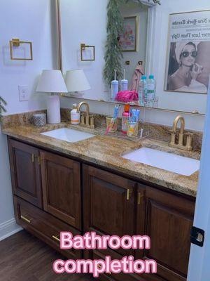 Who knew drawet pulls could be so hard to pick out #girls  #bathroom #renovation #upgrade #modern #gold #girlsbathroom #bathroomremodel #bathroommakeover #bathroomdesign #forthegirls #foryoupage #foryoupageofficiall #fyp #girly #girlythings #girlytok 