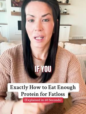 If your goal is weight loss/fat loss this is exactly how you’re going eat enough protein as a female going through menopause. Eating a protein is a non-negotiable, and it is the only way that you will lose the weight and actually keep it off. #protein #highprotein #proteinmeals #fatlossjourney 