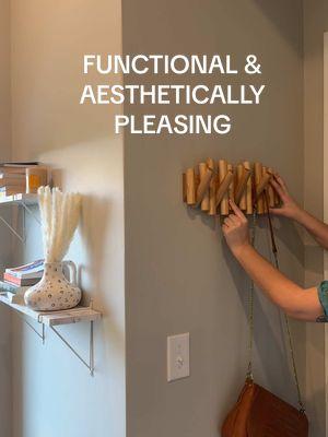 Such a great idea! #functionalfurniture #wallhooks #homedecor #decorideas #design 