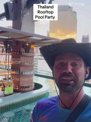 Thailand rooftop pool party at Tribe in The EMSPHERE Bangkok Thailand.  I had a fantastic time at a birthday pool party at a rooftop bar in Bangkok Thailand. ##thailand##poolparty##rooftop##livinginthailandasanamerican##livingabroad##thailandexpat##america##tiktokpartner##travel##thailandtravel##party##bangkok##adventure 