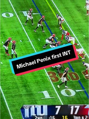 Michael Penix first INT as a professional quarterback #acshear #nflweek16 #nfl #michaelpenix 