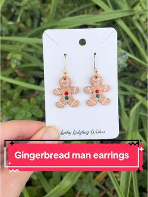 Gingerbread man earrings!! 3 more days till christmas!! 🎄 . . . #earrings #earringsoftheday #earringstyle #earringsofinstagram #earringslover #earringsaddict #earringshandmade #handmadeearrings #clay #clayart #clayartist #claycreations #clayearrings #clayearringsoftheday #clayearringsofinstagram #clayearringshandmade #clayearringshop #polymerclay #polymerclayearrings #polymerclaycommunity #polymerclayartist #luckyladybugwishes