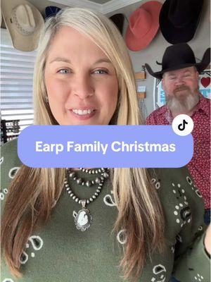 Merry Christmas from our family to yours. #earp #earpranch #fyp #christmas #holidays #couples #Relationship #couplesoftiktok @Wrangler @Ginger Roots TX @Ariat @Accessorize In Style @The Bijoux FAB 