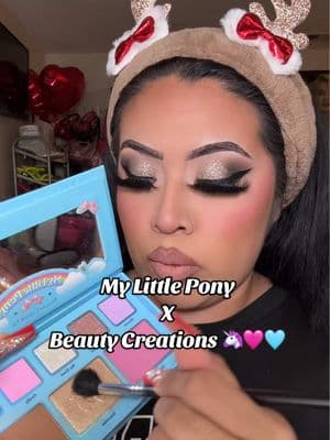 A MUST eyeshadow & face pallet🦄🩵🩷 #beautycreationscosmetics #beautycreations #mylittleponyxbeautycreations #blindinghighlighter #makeuptutorial #endodyear #christmas #viralproducts #tiktokshopfinds #sundayfunday #facepalette 