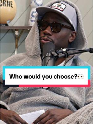 Who would you choose?👀 #musicartists #lamornemorris #podcastclips 