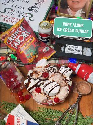 Day 98 of foods inspired by Disney movies: Kevin’s ice cream sundae! 🍨 #homealone #icecream #icecreamsundae #kevinmccallister #disney #disneyfoods #disneyfood #homealonemovie #angelswithfilthysouls #icecreamrecipe #homealonefood #christmas #winter #christmasfood #christmasrecipe #disneyrecipes #disneymovies #disneymoviefood 