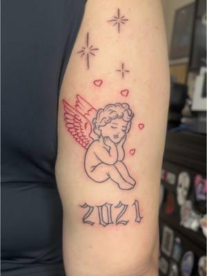 #tattoo #tattoos #tattooed #tattooedgirl #ink #inked #inkedup #inkedgirl #tatted #redink #redinktattoo #cherub #cherubtattoo #angeltattoo #babyangel #lineworktattoo #cutetattoo #cutetattoos #for #fyp #fypシ #fypシ゚viral #fypage 