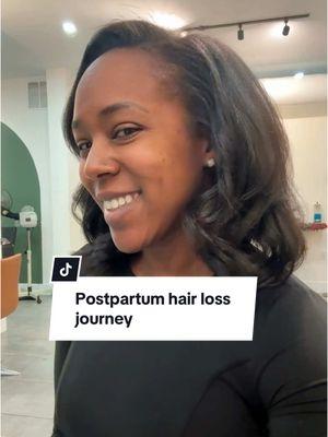 Postpartum hair loss journey update! My hair finally started to grow back and was in need of a good cut💁🏽‍♀️ What questions do you have about my journey and postpartum hairloss loss, I’d love to share❤️ #postpartumhair #postpartumhairloss #postpartumhairgrowth #postpartumhaircheck #haircuttransformation #postpartumlife #haircare #haircuts 