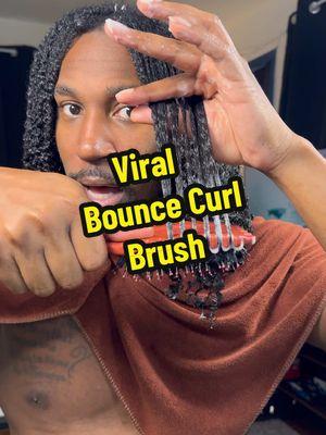 Finally trying out the viral bounce curl brush! @BounceCurl #washngo #curlyhairroutine #brushstyling #curlyhair 