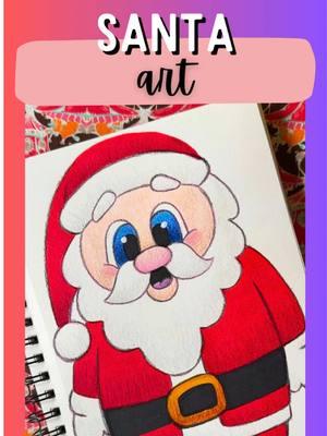 Replying to @xo.noah 🎄🎅🏻✨ • • • #santaclaus #santaart #easyart #alcoholmarkers #crayons #christmas #howtodraw #satisfying #artrequests #art #coloring #fy #fyp 