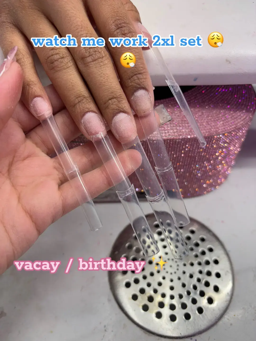 a sign to go all out on your birthday set 🤗🤗 #tropicalnails #vacationnails #xxlnails #3dfloewernails #nailtok #baddienails #blingfrenchies 