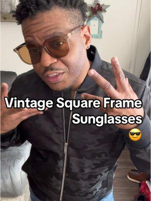 Crazy about these vintage style square frame sunglasses. #phillynick7 #thanks4watching #ownyourstyle #CapCut #sunglasses #stylishframes #fashioneyewear #TikTokShop 