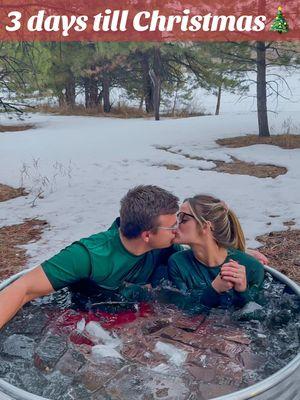 I said if he helped me carry the ice, I’d let him take an ice bath with me😅 #couple #married #daily  #marriage #marriedlife #wife #husbandandwife #hubby #icequeen #icebath #coldplunge #winter #cold #snow #frozen #ice #icey #Love 