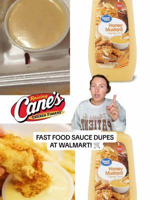 FAST FOOD SAUCE DUPES AT WALMART! 🛒 which is your fav? #walmartfinds #fastfood #sauce #raisingcanes #mcdonalds #burgerking #oliveranthony #texasroadhouse #freddys #sauce #frysauce #buffalowildwings #wings #greatvalue #copycatrecipe #walmartfood #bigmac #honeymustard #butter #dupe #groceryhaul #morganchomps 