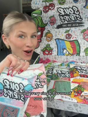 Every flavor of sour strips! #sourstripscandy #sourstrips #candyreview #sourcandy #candy 