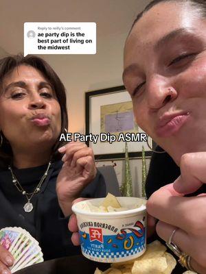 Replying to @reilly I LOVE THE MIDWEST!!!! AE party dip asmr with my mom lmao🥳 @Pam White  #aedairy #partydip #homefortheholidays #midwestlife #iowathings #iowa #hyvee #MomsofTikTok #grandmasoftiktok 