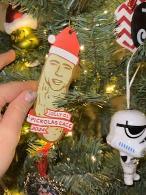 Jolly ol saint picholas cage #funnyornaments #nicolascage #picholascage #ornaments #fyp #christmas #holidays #funny #ornamentexchange #xmas 